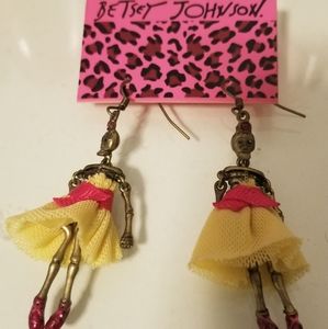 Betsey Johnson • Skeleton Ballerina Earrings
